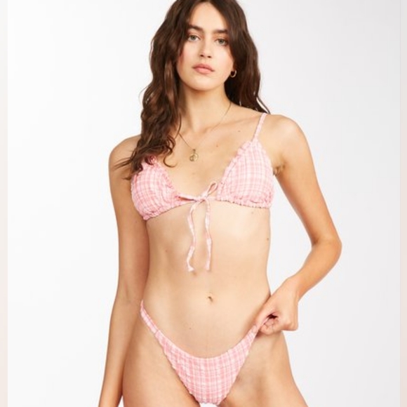 Billabong Pink Tide Bikini Set Triangle Top Medium & Maya Bottom Large - Picture 8 of 14